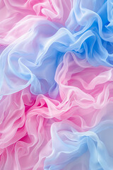 Fototapeta premium Rose quartz and serenity blue wavy abstract, soft and harmonious, ideal for baby and toddler products