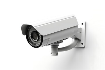 CCTV security camera isolated on white background