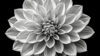  A single black-and-white image showcases a large flower against a monochromatic background