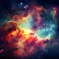 Fototapeta premium nebula-and-galaxies-in-space-abstract-cosmos-background