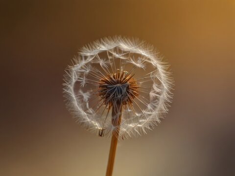 Stunning macro photo of a dandelion seed head