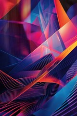 Transform Your Space with Dynamic Geometric Lines - Vector Illustration Tailored for Stunning Wallpapers, Banners, and Backgrounds