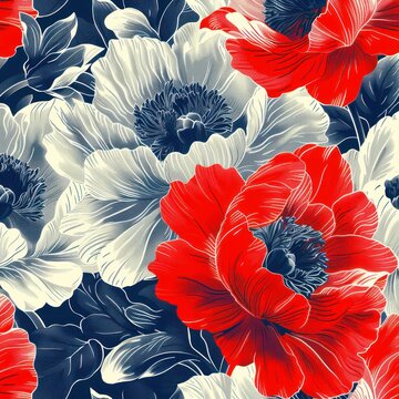 seamless pattern background of a flowers