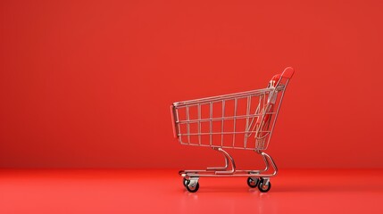 Shopping cart or trolley isolated background
