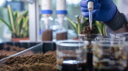 Soil analysis in the lab