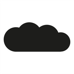 Black cloud silhouette graphic icon - stock vector