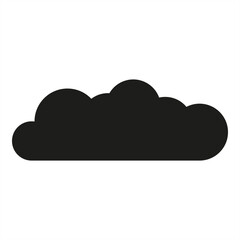 Black cloud silhouette graphic icon - stock vector