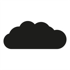 Black cloud silhouette graphic icon - stock vector