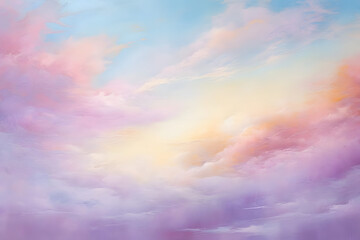 Mystical Sky Serenity, abstract art, painting, background wallpaper, generative ai