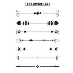 Modern Vector Text Divider Set Illustration