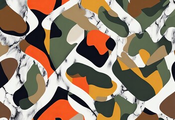 'Easily editable Camouflage Seamless pattern Marble mishmash abstraction Schizophrenic Background Abstract Vector Texture Design Paper Fashion Art City Illustration Retro Paint'
