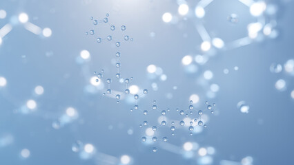 ponatinib molecular structure 3d, antineoplastic agent, structural chemical formula view from a microscope