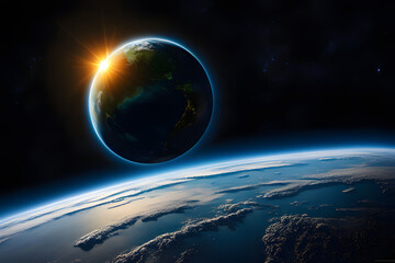 Future earth fantasy illustration