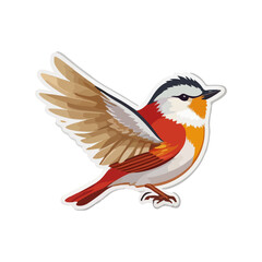 Fototapeta premium Colorfull bird sticker with vector design