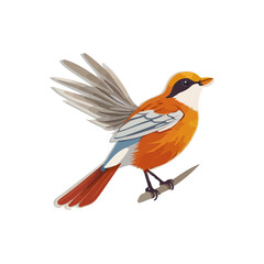 Obraz premium Colorfull bird sticker with vector design