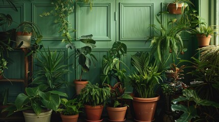Indoor garden interior. Generative AI
