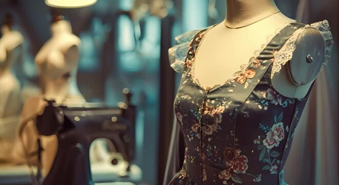 Fashion designer creates sketches sews garments fits dresses on mannequins. Concept Fashion Design, Sketching, Sewing, Garment Construction, Dress Fitting