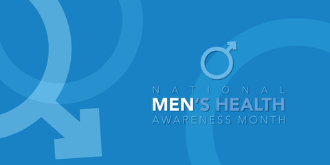 Vector illustration on the theme of Men's health awareness month observed each year during November banner, Holiday, poster, card and background design.