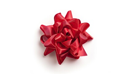 Red gift bow. Generative AI