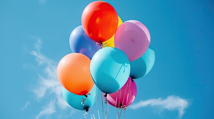 Obraz premium Retro birthday balloons. Generative AI