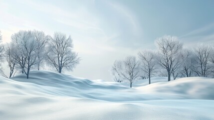 Snow hills landscape. Generative AI