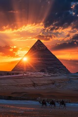 Pyramids, pharaohs, hieroglyphics - obrazy, fototapety, plakaty