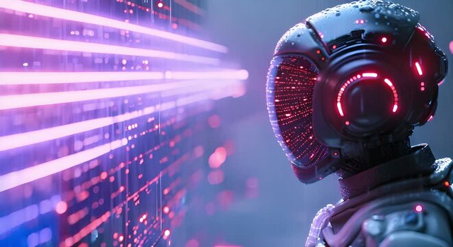 Advanced Encryption: High-Tech Robot Protecting Digital Data for Cyber Defense. Concept Data Privacy, Cyber Defense, Encryption Technology, Security Measures, Digital Protection