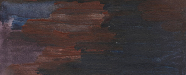 Brown background, abstract background painted with gouache paints