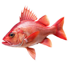 Obraz premium A red fish isolated on Transparent background.