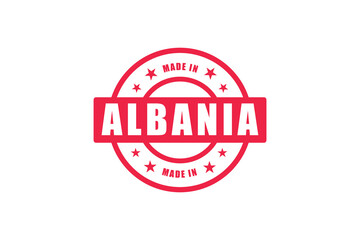 Made In Albania Rubber Stamp, country stamp