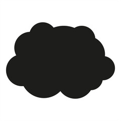 Black cloud graphic sympol icon - stock vector
