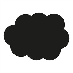 Bold black cloud simple icon - stock vector