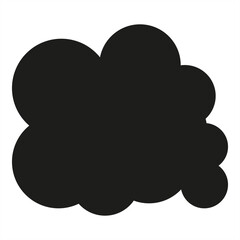 Black cloud graphic sympol icon - stock vector