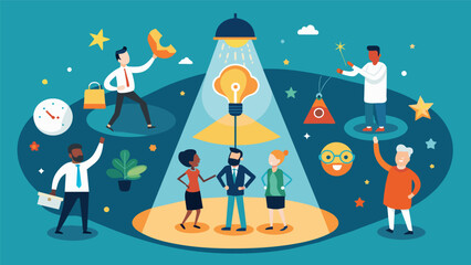 A spotlight on lesserknown inventors shedding light on their contributions and recognizing their impact on society.. Vector illustration