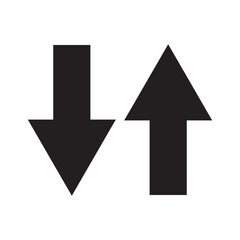 up and down arrows icon vector