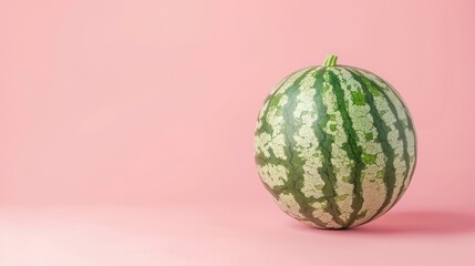 A playful and imaginative concept featuring a watermelon creatively styled as a globe