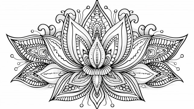 Adult colouring book page	