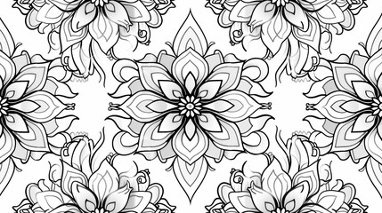 Adult colouring book page	