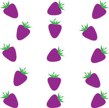A pattern of garden purple strawberries or strawberry berries