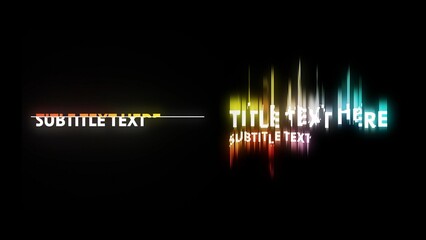 Bright Glowing Colorful Lower Thirds