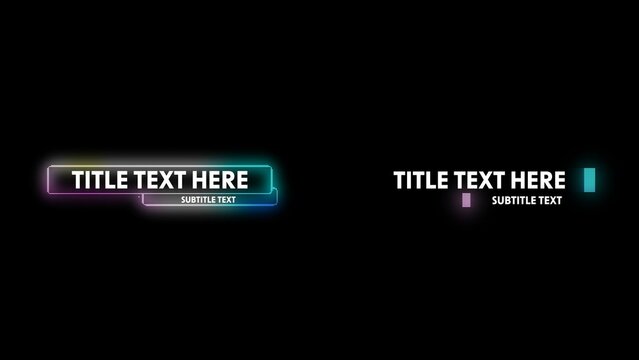 Colorful Glowing Lower Third Bundle