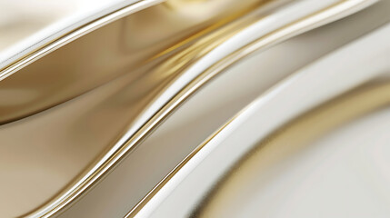 smooth and shiny surface of silver and gold creating an abstract background with soft lighting