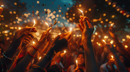 Hands of People Holding Bengal Light at the Party