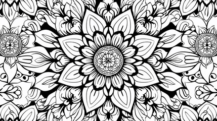 Adult colouring book page	