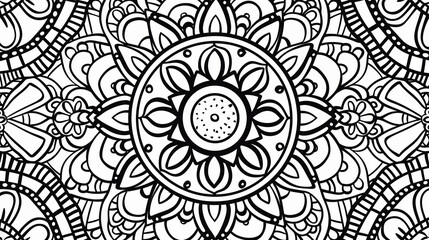 Adult colouring book page	