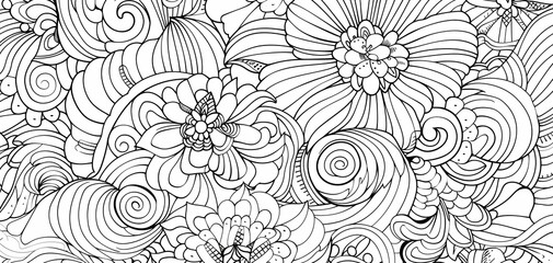 Adult colouring book page	
