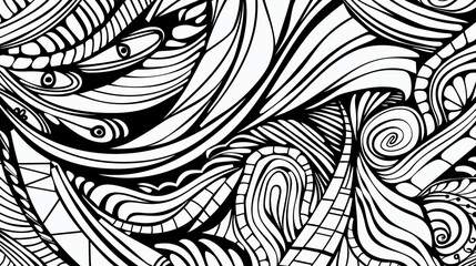 Adult colouring book page	
