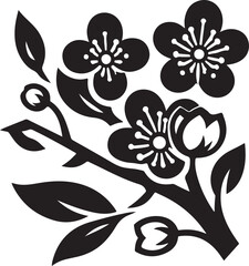 black and white flower