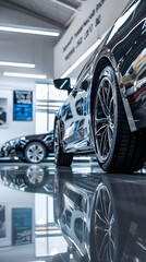 Showcasing High-End Vehicle in a Professional Rental Car Store - Quality Service and Reliable Options