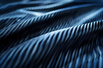 Close-up of blue carbon fiber texture